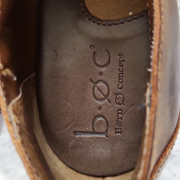 BORN CONCEPT B.O.C heeled size 9 brown leather booties - Picture 5 of 13